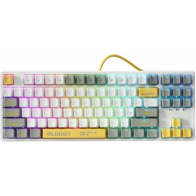Клавиатура A4Tech Bloody S87 RGB BLMS TKL USB Energy White (4711421993708) (U0955731)