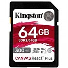 Карта пам'яті Kingston 64GB class 10 UHS-II U3 Canvas React Plus (SDR2/64GB)