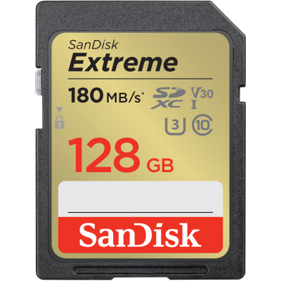 Карта памяти SanDisk 128GB SD class 10 UHS-I Extreme (SDSDXVA-128G-GNCIN) (U0862952)