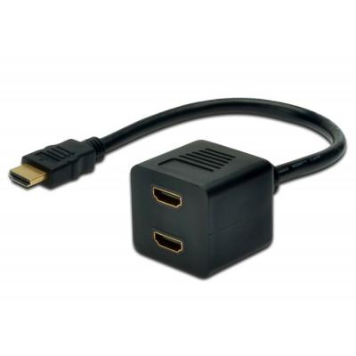 Кабель мультимедійний HDMI F to 2xHDMI M Digitus (AK-330400-002-S) (U0106817)