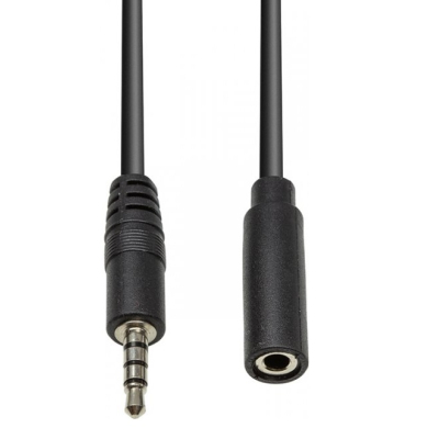 Кабель мультимедийный 3.5 mm (M) — 3.5 mm (F) 4С, 1 m PowerPlant (CA912841) (U0654757)