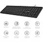 Клавиатура OfficePro SK166 USB Black (SK166) (U0899516)