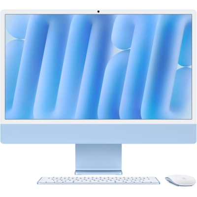 Компьютер Apple 24» iMac Retina 4.5K / Apple M4 (10-c/CPU, 10-c/GPU), 16, 256, Silver (MWV13UA/A) (U1030423)