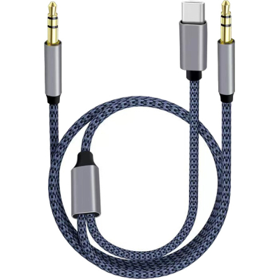 Кабель мультимедийный AUX MH-270 jack — jack 3.5mm-Type-C 1.2m blue XoKo (XK-MH-270) (U0848691)