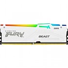 Модуль пам'яті для комп'ютера DDR5 32GB 5600 MHz FURY Beast White RGB Kingston Fury (ex.HyperX) (KF556C40BWA-32)