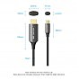 Кабель мультимедийный USB-C 3.1 to HDMI 1.8m 8K 60 Гц Zinc Alloy TPE Black Vention (CRCBAC) (U0955463)