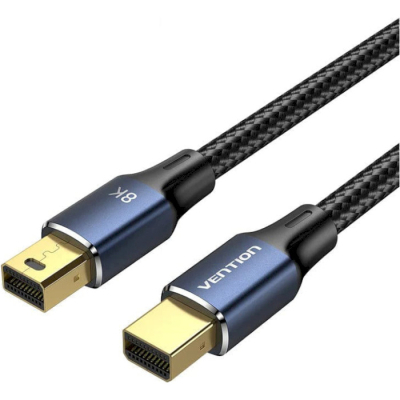 Кабель мультимедийный Mini DisplayPort to Mini DisplayPort 2.0m V1.4 8K 60Hz 32.4Gbps Blue Aluminum Alloy Vention (HCGLH) (U0955468)
