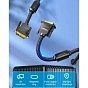 Кабель мультимедийный DVI to DVI 24+1pin 8.0m 2K 60Hz ferrite Vention (EAEBK) (U0955472)