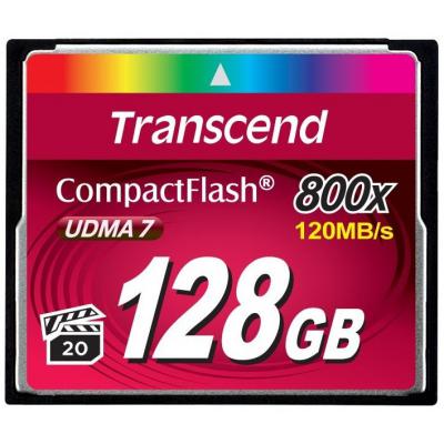 Карта памяти Transcend Compact Flash Card 128Gb 800X (TS128GCF800) (U0104197)