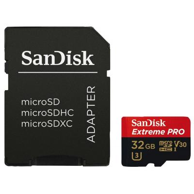 Карта памяти SanDisk 32GB microSD class 10 V30 A1 UHS-I U3 4K Extreme Pro (SDSQXCG-032G-GN6MA) (U0247011)