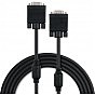 Кабель мультимедийный VGA 3.0m ferrits Vinga (VCPVGAF3BK) (U0398050)