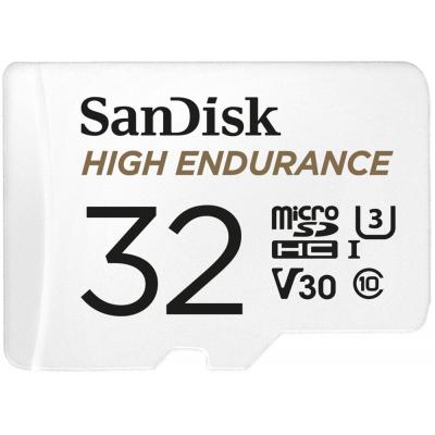 Карта памяти SanDisk 32GB microSDHC class 10 UHS-I U3 V30 High Endurance (SDSQQNR-032G-GN6IA) (U0416190)