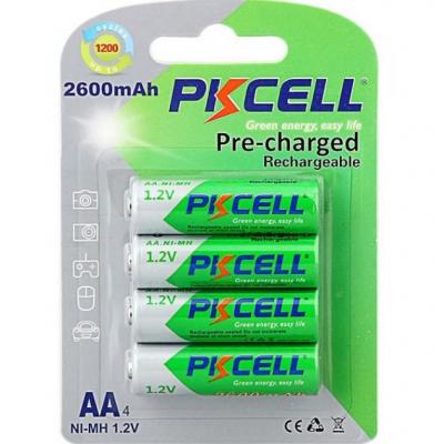 Аккумулятор PkCell AA R6 NiMH 2600mAh * 4 (PC/AA2600-4BA) (U0461856)