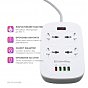 Сетевой фильтр питания ColorWay 4 розетки/4USB White 1.8м (1QC3.0 + 3 AUTO ID) (CW-CHU44QW) (U0470303)