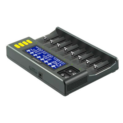 Зарядний пристрій для акумуляторів Liitokala 8 Slots, LCD дисплей, Li-ion/Ni-MH/Ni-Cd/AA/ААA/AAAA/С (Lii-S8) (U0507400)