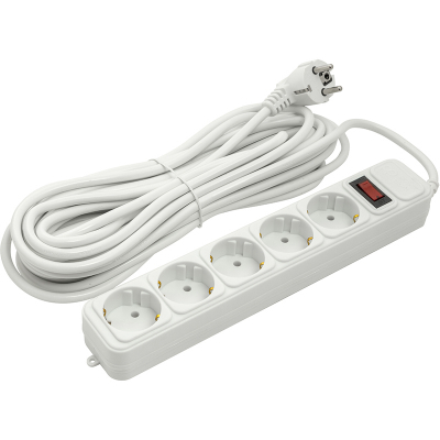 Сетевой фильтр питания PowerPlant 10 м, 5 розеток (JY-1056/10) (PPSA10M100S5) (U0614192)