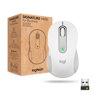Мишка Logitech Signature M650 L Wireless Mouse for Business Off-White (910-006349) (U0736464)