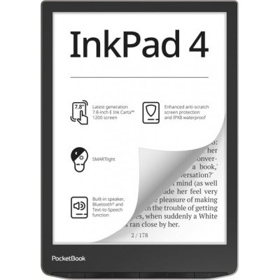 Электронная книга Pocketbook 743G InkPad 4, Stardust Silver (PB743G-U-CIS) (U0840315)