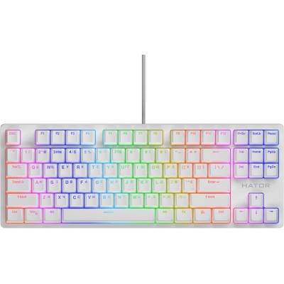 Клавиатура Hator Rockfall 2 Mecha TKL Orange USB White (HTK-521) (U0873917)