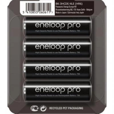 Аккумулятор Panasonic AA Eneloop 2500mAh Pro NI-MH * 4 (BK-3HCDE/4CP) (U0902853)