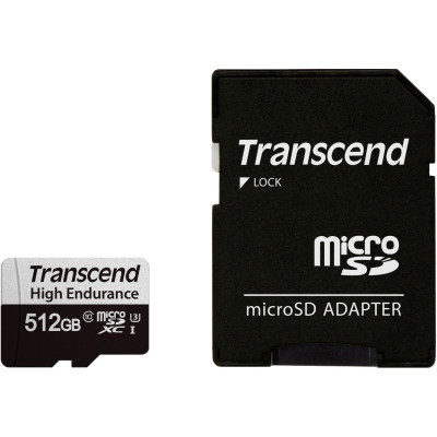 Карта памяти Transcend 512GB microSDXC class 10 UHS-I U3 High Endurance (TS512GUSD350V) (U0911695)