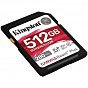 Карта памяти Kingston 512GB SDXC class 10 UHS-II U3 Canvas React Plus (SDR2V6/512GB) (U0922482)