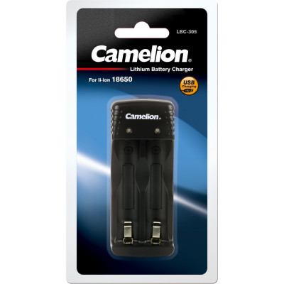 Зарядное устройство для аккумуляторов Camelion Lithium-ion charger for 2x Li-Ion 18650, Input DC 5V-1A (LBC-305) (U0924801)