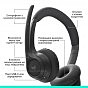 Наушники Logitech Zone 300 Bluetooth Graphite (981-001407) (U0939934)
