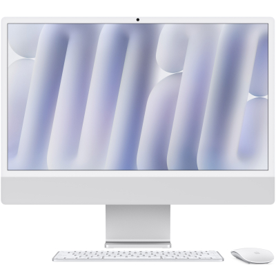 Компьютер Apple 24» iMac Retina 4.5K / Apple M4 (8-c/CPU, 8-c/GPU), 16, 256, Silver (MWUC3UA/A) (U1012775)