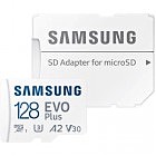 Карта пам'яті Samsung 128 GB microSDXC Class 10 UHS-I U3 V30 A2 EVO Plus+SD Adapte (MC128SA/EU)