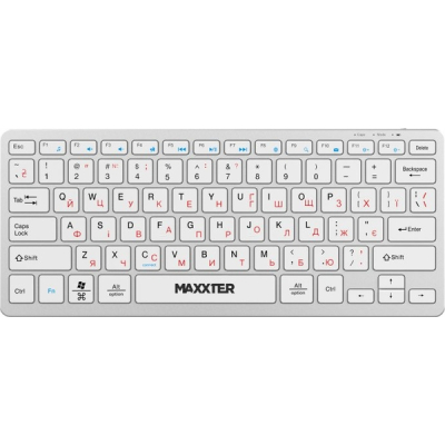 Клавиатура Maxxter KBW-C01S-UA Wireless UA White (KBW-C01S-UA) (U1034303)