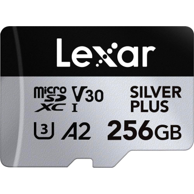 Карта памяти Lexar 256GB microSDXC class 10 UHS-I U3 V30 A2 Professional Silver (LMSSIPL256G-BNANG) (U1043231)
