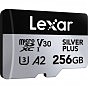 Карта памяти Lexar 256GB microSDXC class 10 UHS-I U3 V30 A2 Professional Silver (LMSSIPL256G-BNANG) (U1043231)