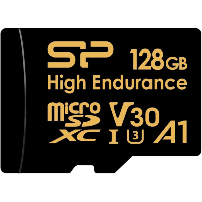 Карта памяти Silicon Power 128GB microSDXC class 10 UHS-I U3 V30 A1 High Endurance (SP128GBSTXDV3V1HSP) (U1043241)